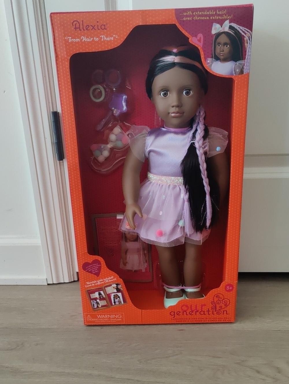New!Our Generation Alexia 18"Doll Black Straight Hair Grow Y2K Girlhood Core Ret